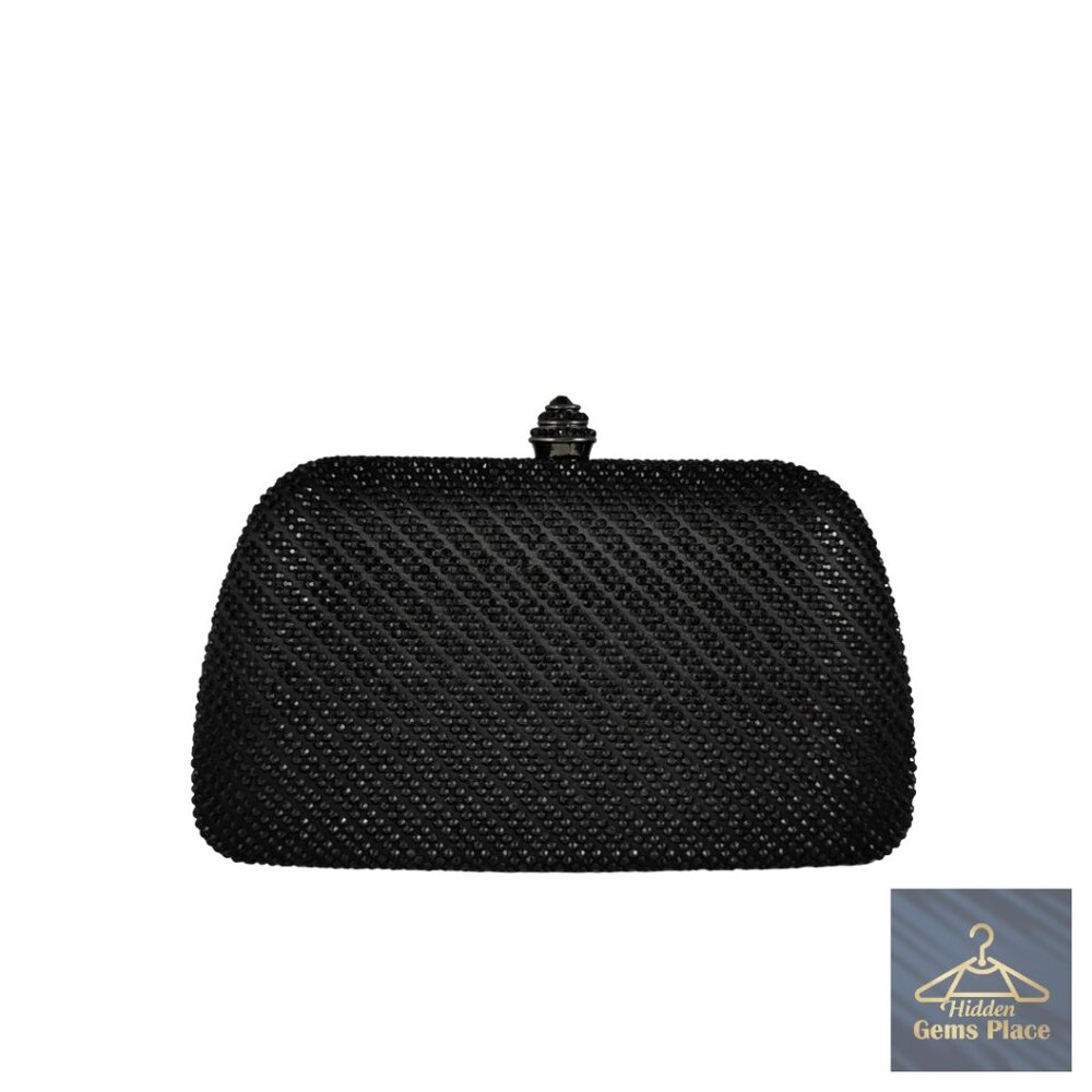 Mini Rhinestone Clutch Evening Bag with Detachable Chain Straps Formal